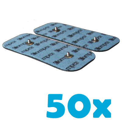 50 opakowań compex elektrody samoprzylepne podwójny klips 5x10 cm