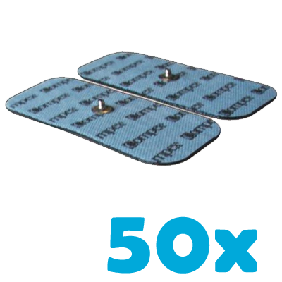 50 sztuk compex elektrody samoprzylepne pojedynczy klips 5x10 cm paczka