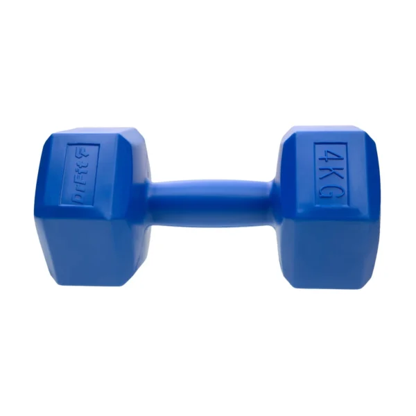 DrFit Hantle sześciokątne heksagony 4 kg niebieskie (2 sztuki)