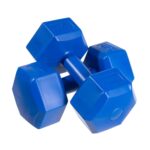 DrFit Hantle sześciokątne heksagony 4 kg niebieskie (2 sztuki)