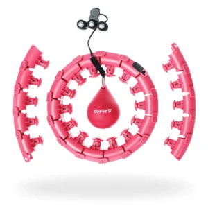 Hula hop z obciążeniem i masażerem DrFit – regulowane koło fitness