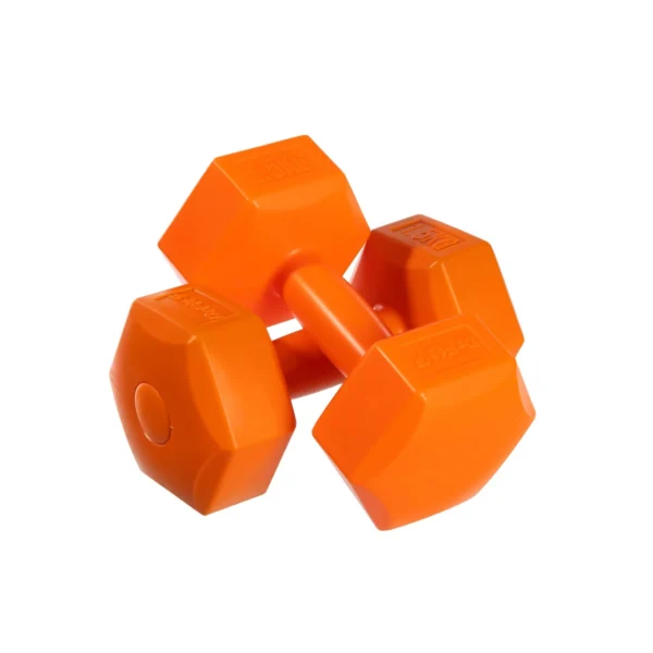 DrFit Hantle sześciokątne heksagony 1,5 kg pomarańczowe (2 sztuki)