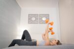 DrFit Hantle sześciokątne heksagony 1,5 kg pomarańczowe (2 sztuki)