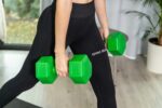 DrFit Hantle sześciokątne heksagony 5 kg zielone (2 sztuki)