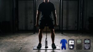 Ćwiczenia izometryczne z EMS: martwy ciąg izometryczny z łańcuchem, kombinezon EMS, Compex SP 8.0, Globus Triathlon Pro i Runner Pro
